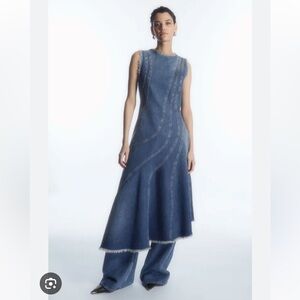 NWOT asymmetrical Denim Dress